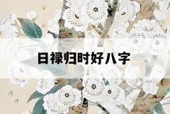 日祿歸時(shí)格局案例的收集